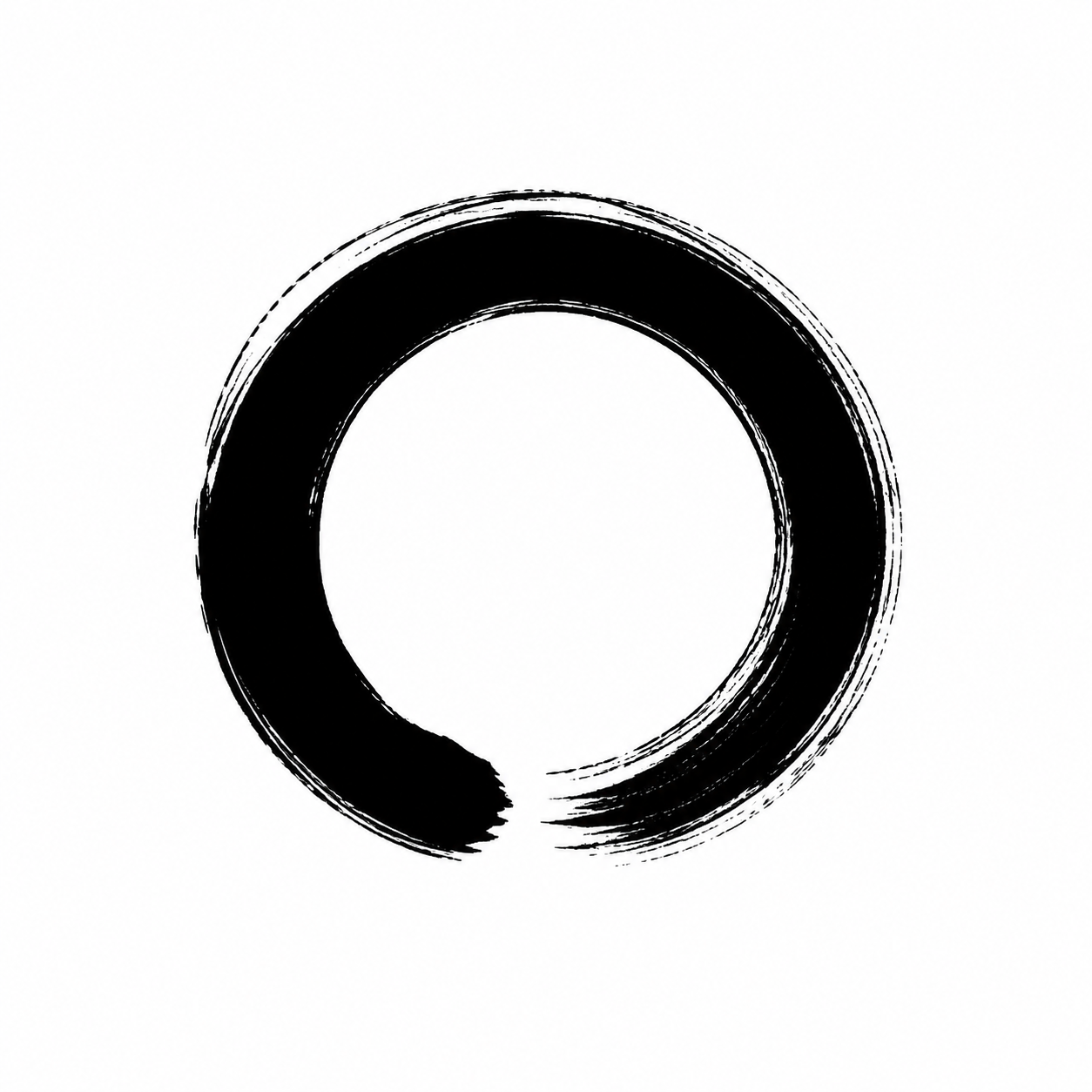 Minimalist Zen Enso Circle Temporary Tattoo