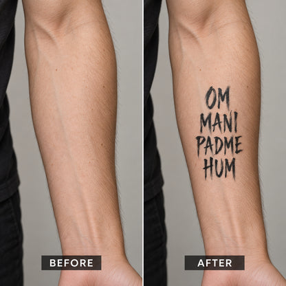 Buddhist Om Mani Padme Hum Temporary Tattoo