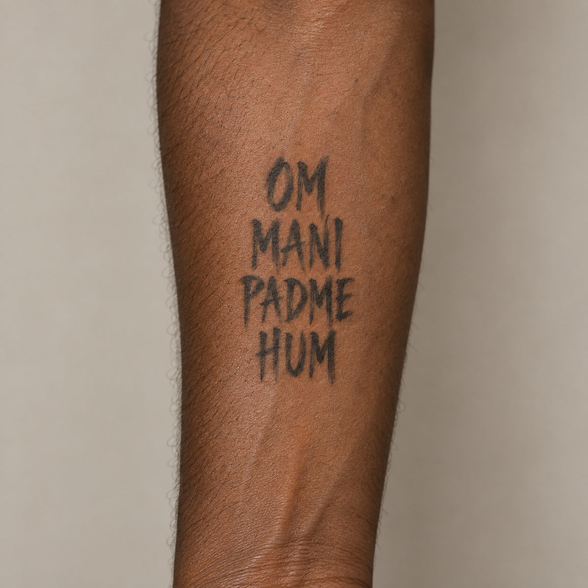 Buddhist Om Mani Padme Hum Temporary Tattoo