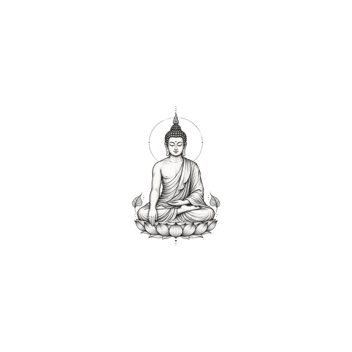 Buddhist Shakyamuni Graphic Temporary Tattoo
