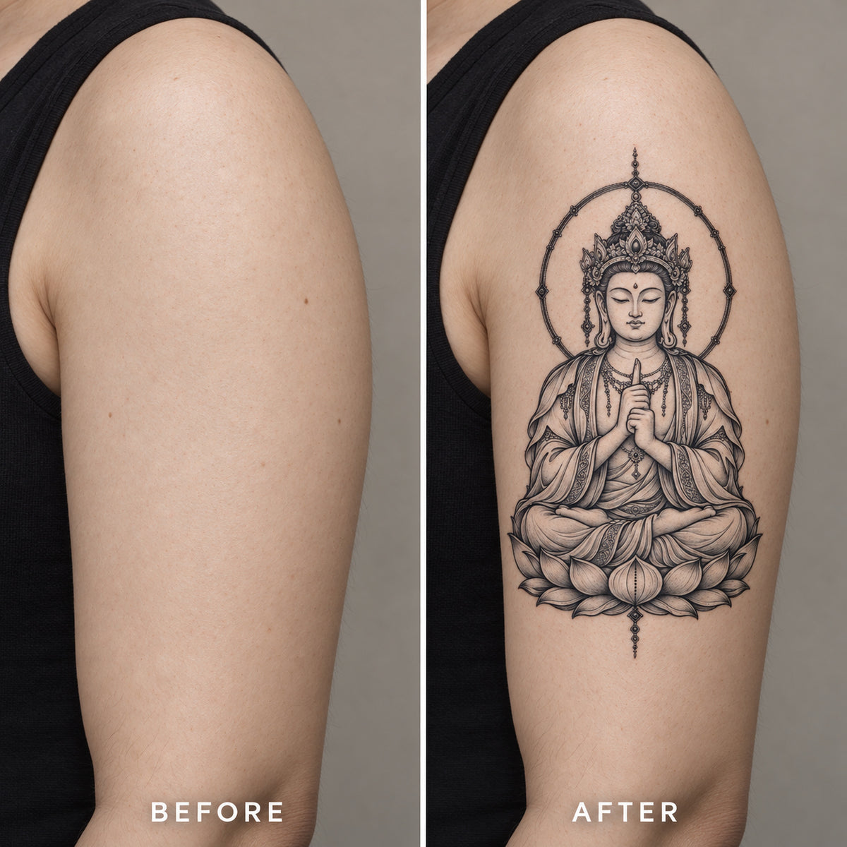 Vairocana Buddhist Graphic Temporary Tattoo
