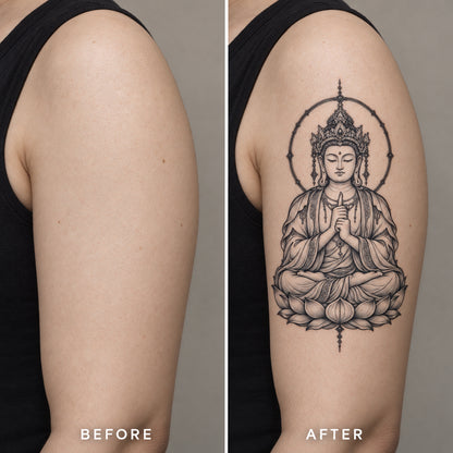 Vairocana Buddhist Graphic Temporary Tattoo