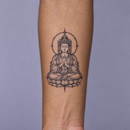 Vairocana Buddhist Graphic Temporary Tattoo