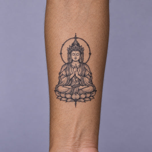 Vairocana Buddhist Graphic Temporary Tattoo