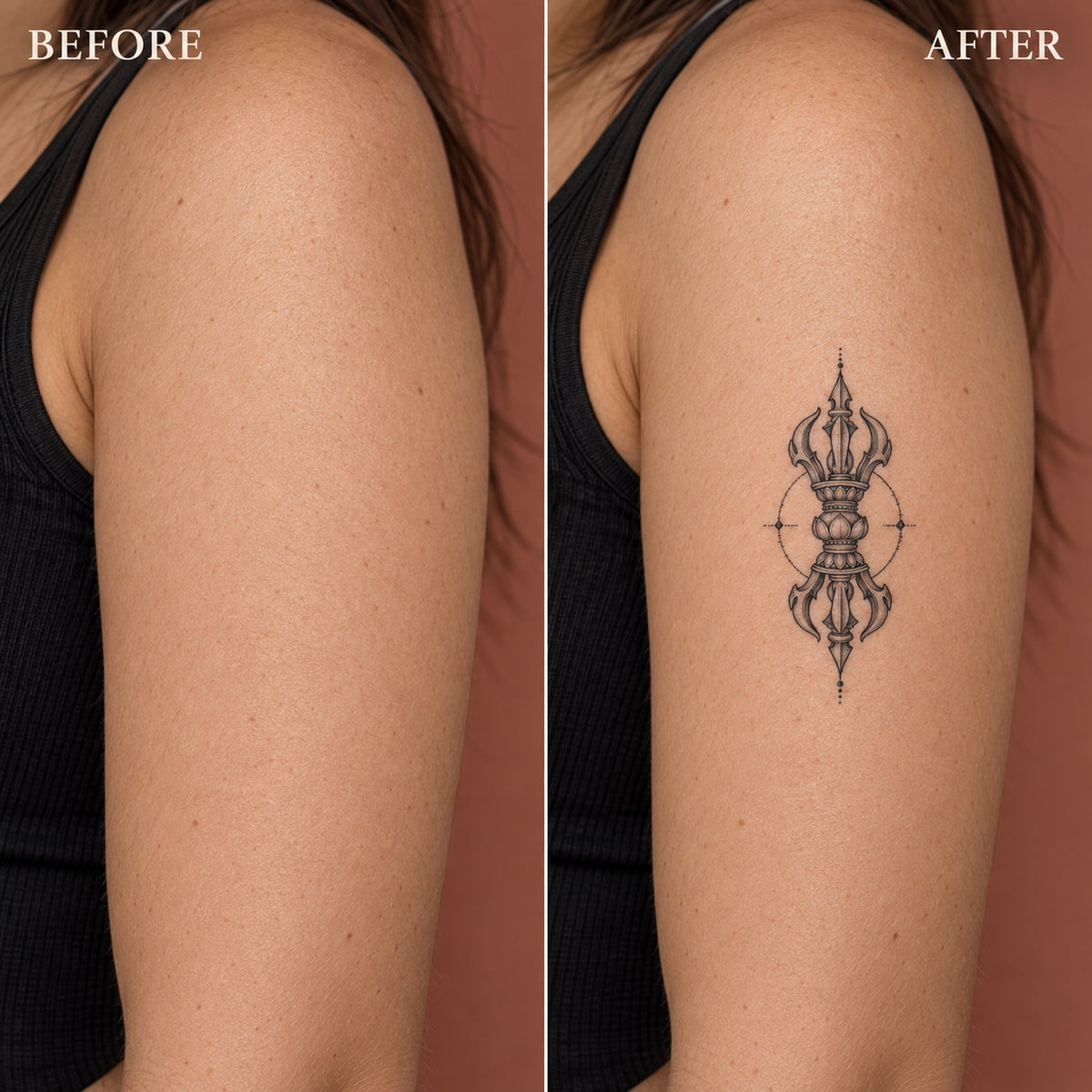 Buddhist Vajra Symbol Temporary Tattoo