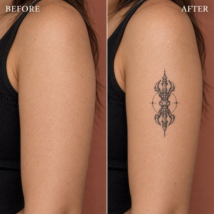 Buddhist Vajra Symbol Temporary Tattoo