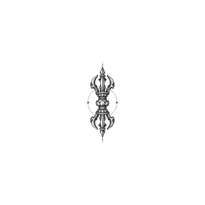 Buddhist Vajra Symbol Temporary Tattoo