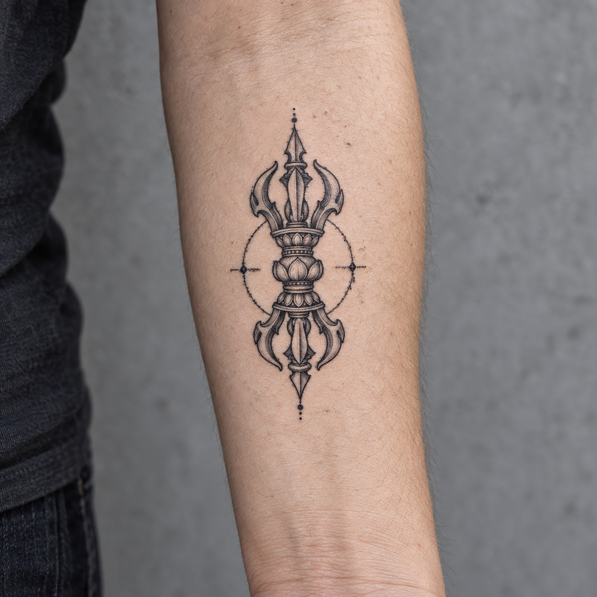 Buddhist Vajra Symbol Temporary Tattoo