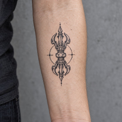 Buddhist Vajra Symbol Temporary Tattoo