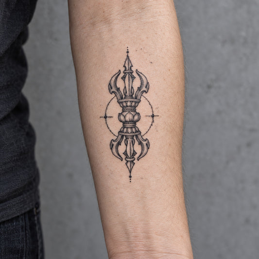 Buddhist Vajra Symbol Temporary Tattoo