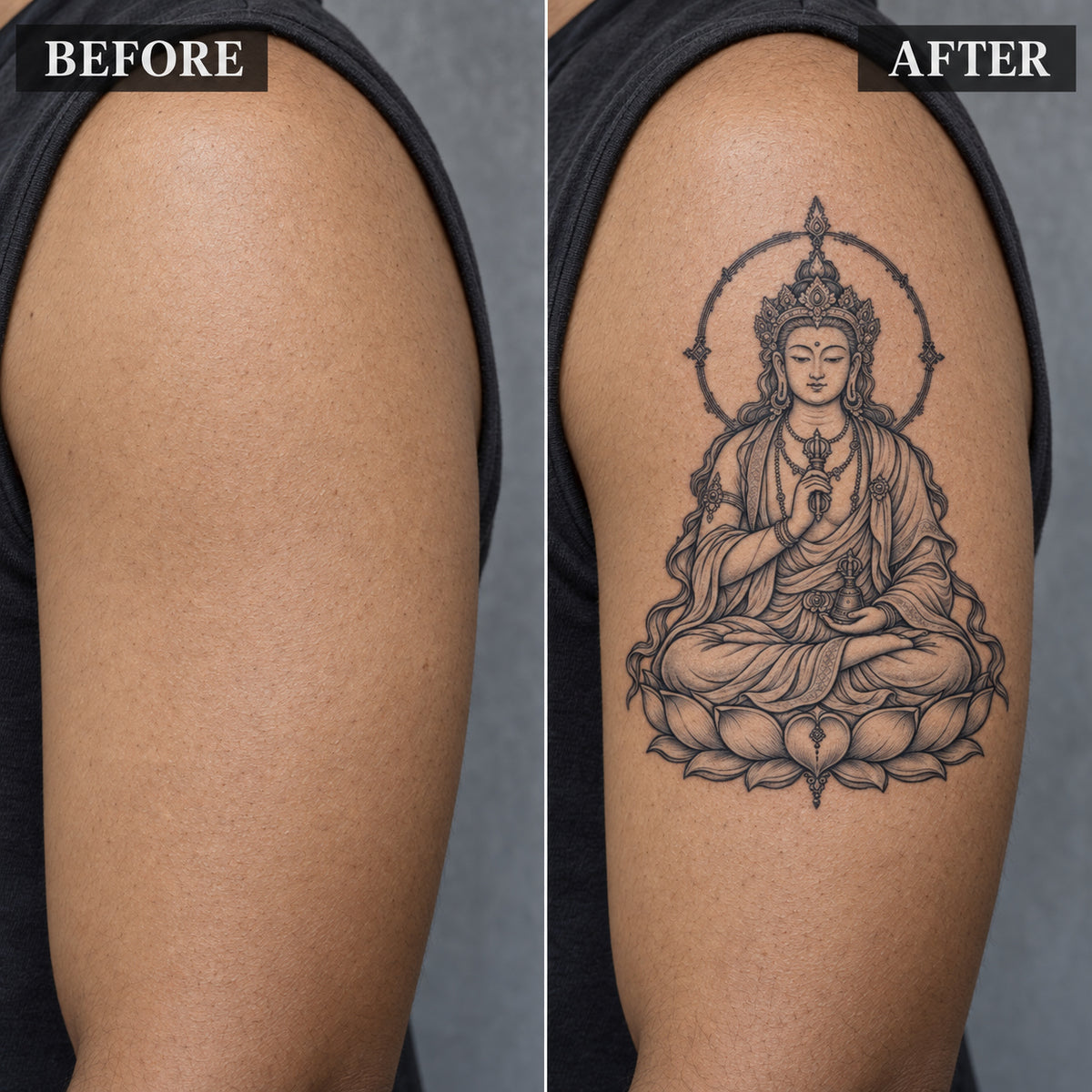Buddhist Vajrasattva Graphic Temporary Tattoo