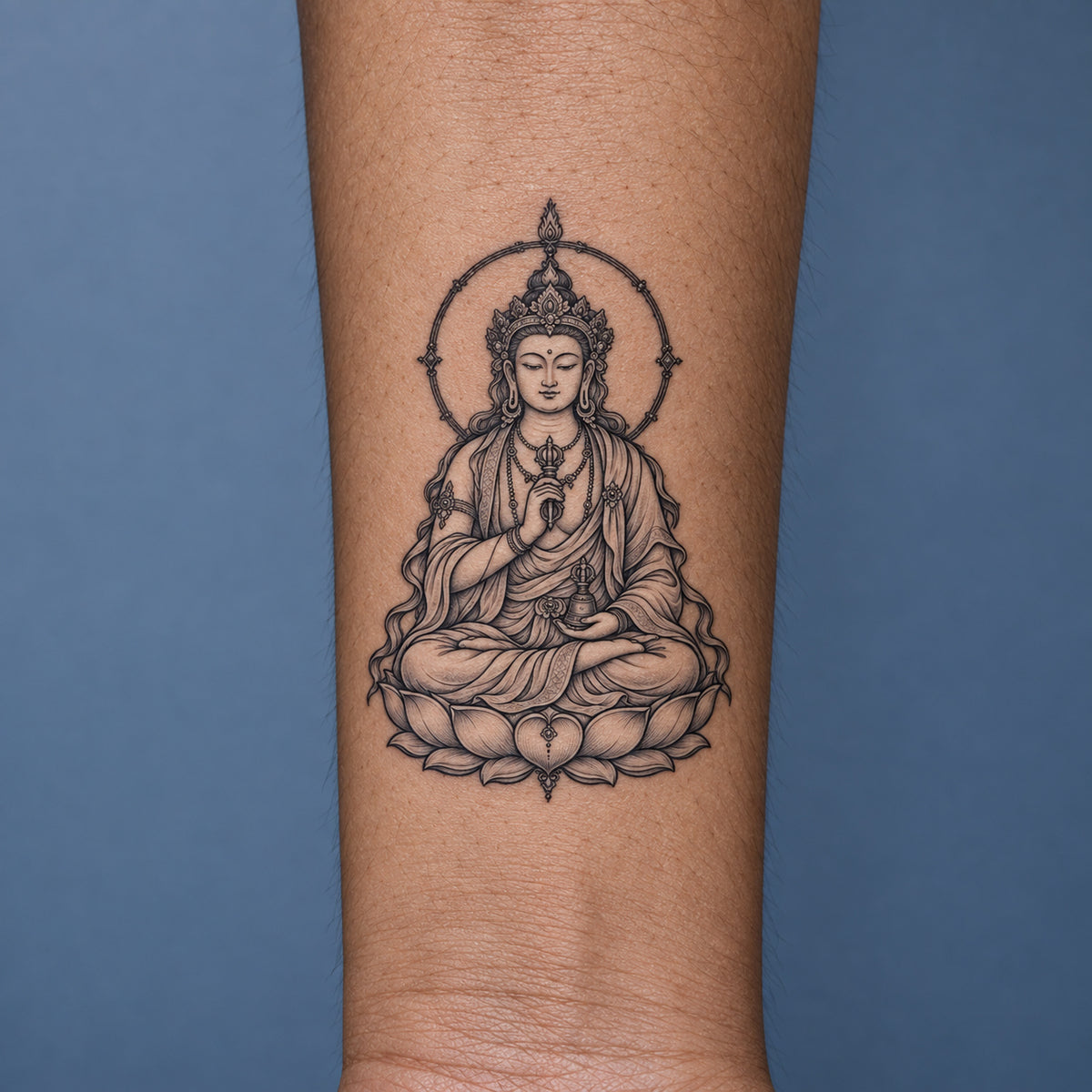 Buddhist Vajrasattva Graphic Temporary Tattoo