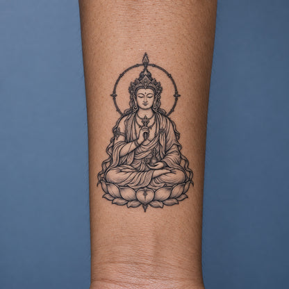 Buddhist Vajrasattva Graphic Temporary Tattoo
