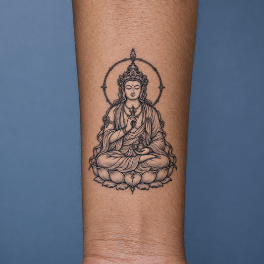 Buddhist Vajrasattva Graphic Temporary Tattoo