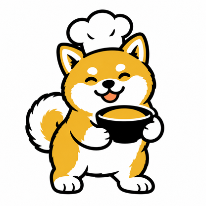 Chef Shiba Inu Temporary Tattoo