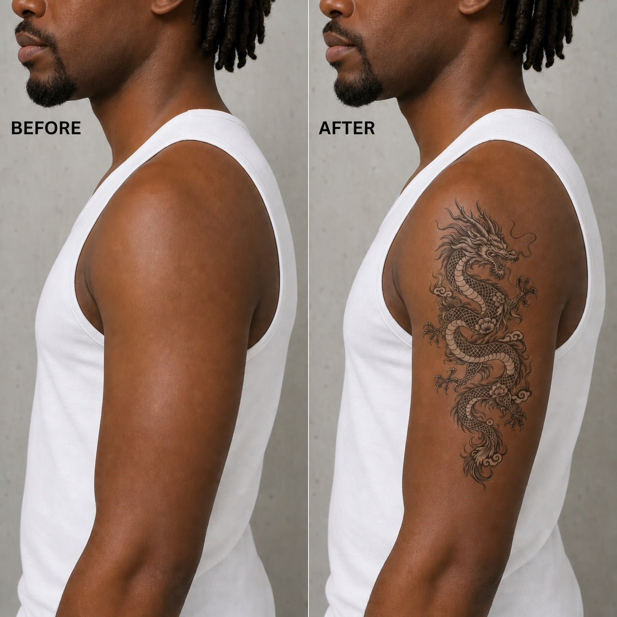 Chinese Zodiac Dragon Symbol Temporary Tattoo