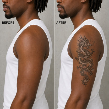 Chinese Zodiac Dragon Symbol Temporary Tattoo