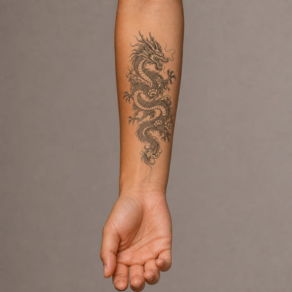 Chinese Zodiac Dragon Symbol Temporary Tattoo