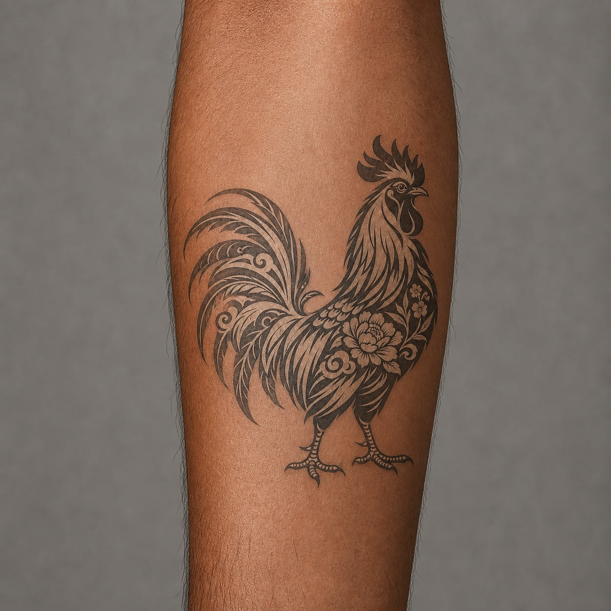 Chinese Zodiac Rooster Symbol Temporary Tattoo