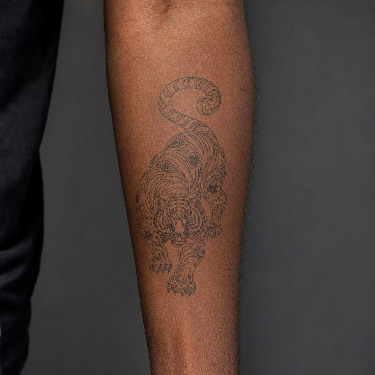 Chinese Zodiac Tiger Symbol Temporary Tattoo