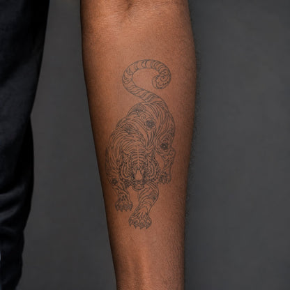 Chinese Zodiac Tiger Symbol Temporary Tattoo