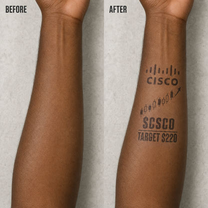 Cisco CSCO Investor Temporary Tattoo