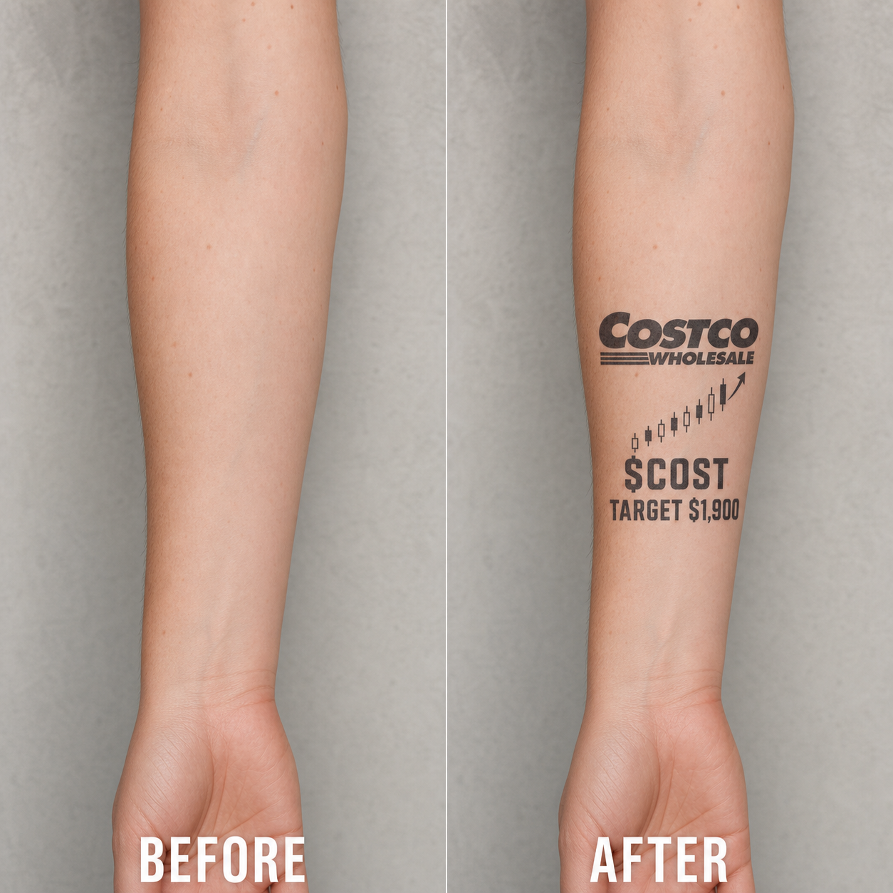 Costco Cost Investor Temporary Tattoo