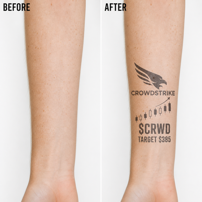 CrowdStrike CRWD Investor Temporary Tattoo