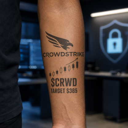 CrowdStrike CRWD Investor Temporary Tattoo