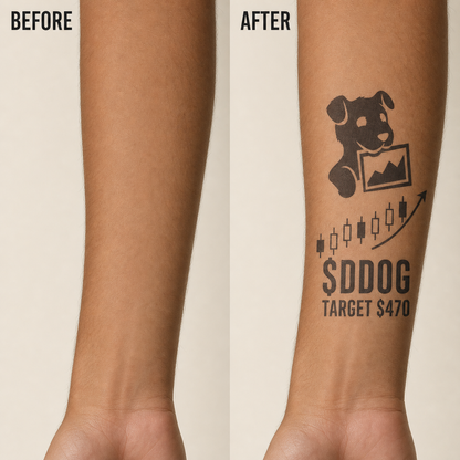 Datadog DDOG Investor Temporary Tattoo
