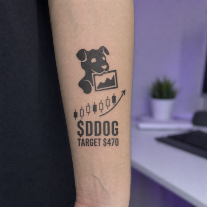 Datadog DDOG Investor Temporary Tattoo