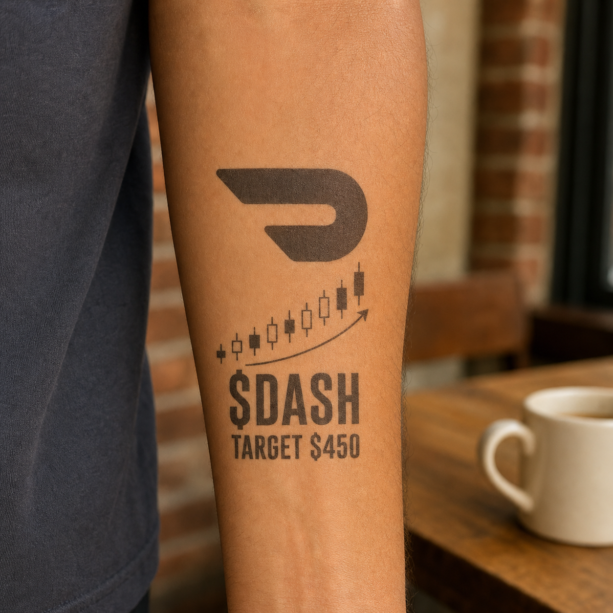 DoorDash Dash Investor Temporary Tattoo