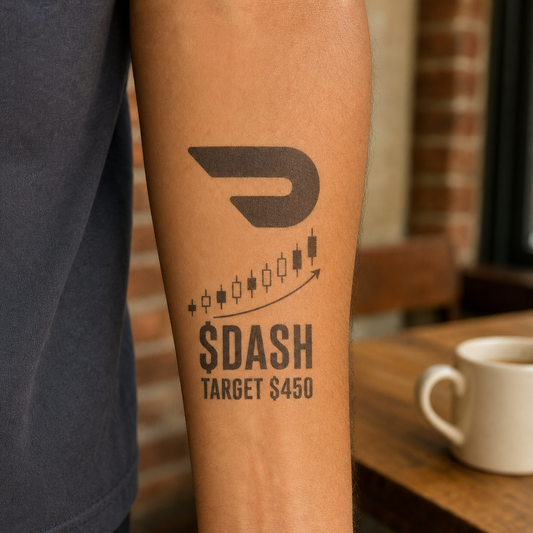 DoorDash Dash Investor Temporary Tattoo