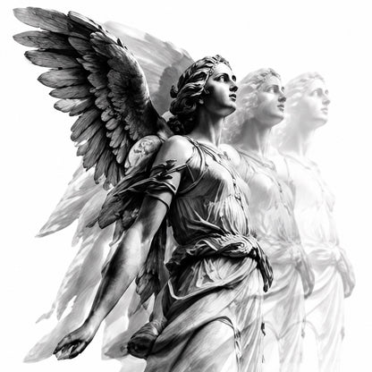 Double Vision Angel Graphic Temporary Tattoo