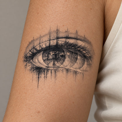 Double Vision Eye Graphic Temporary Tattoo