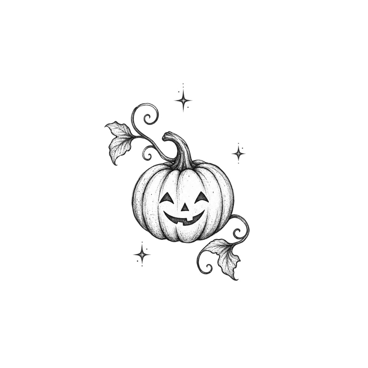Pumpkin Bloom Temporary Tattoo