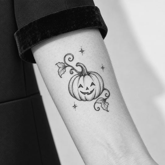 Pumpkin Bloom Temporary Tattoo