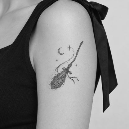 Starry Broom Temporary Tattoo | Superink Lab