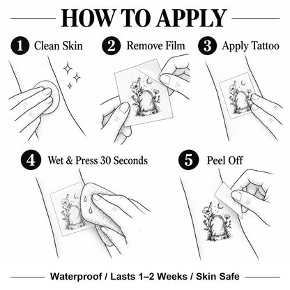 Garden Tombstone Temporary Tattoo