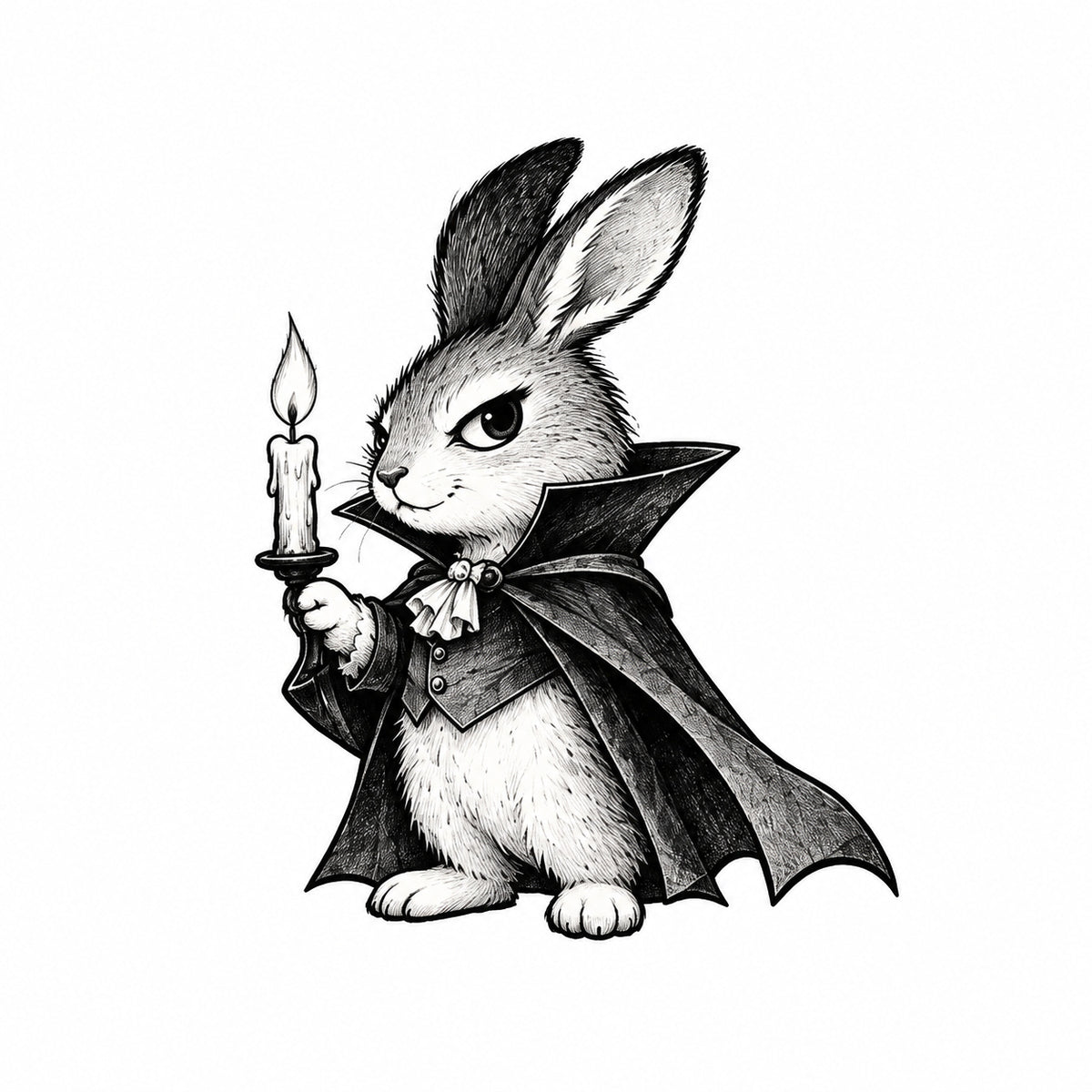 Vampire Rabbit Temporary Tattoo