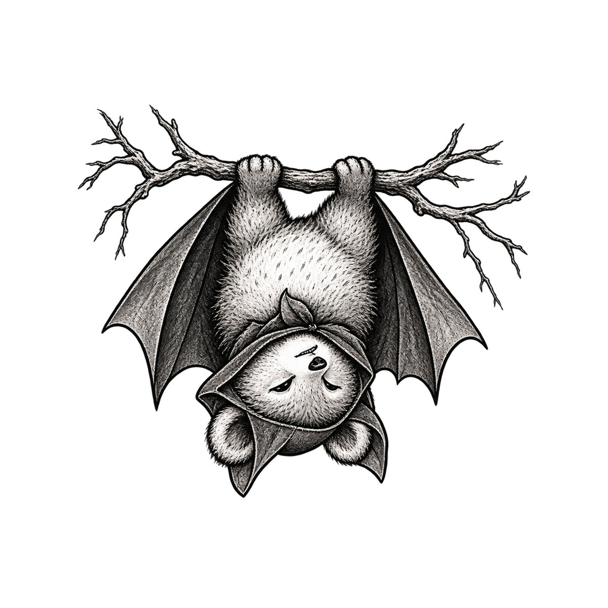 Bat and Bear Temporary Tattoo