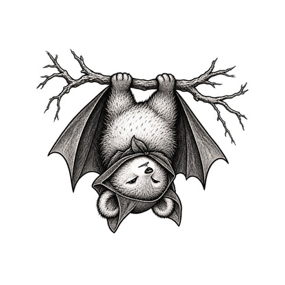 Bat and Bear Temporary Tattoo