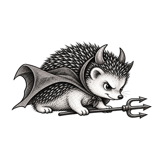 Devil Hedgehog Temporary Tattoo Design