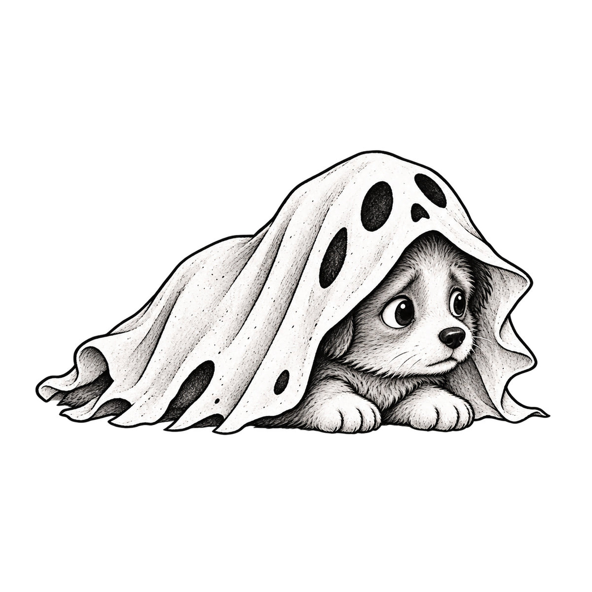 Ghost Dog Temporary Tattoo