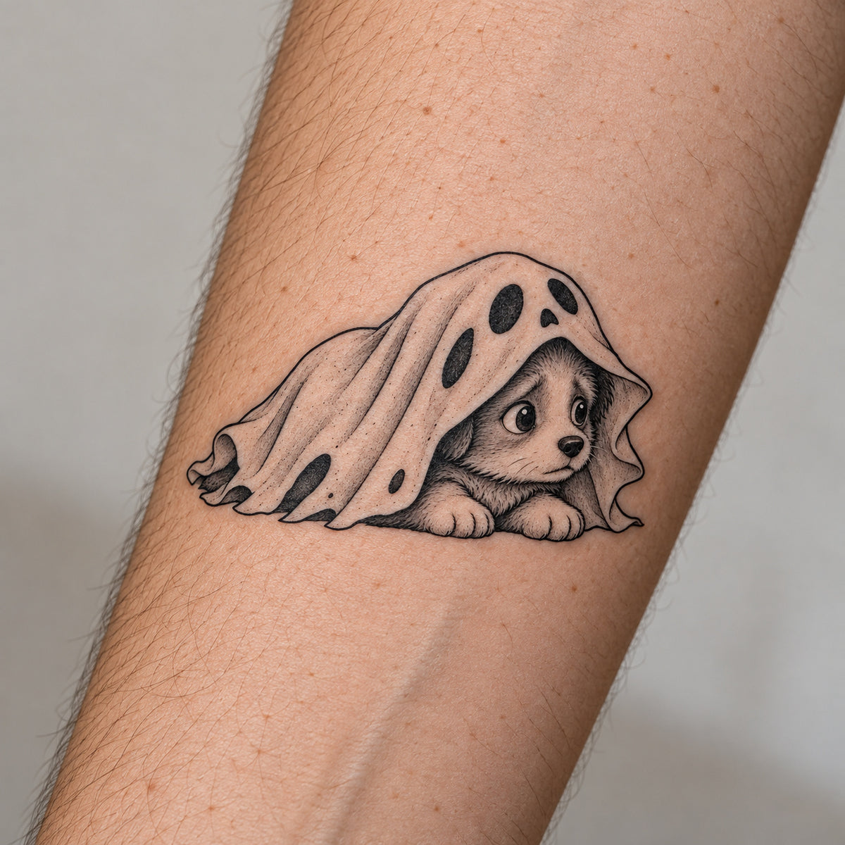 Ghost Dog Temporary Tattoo