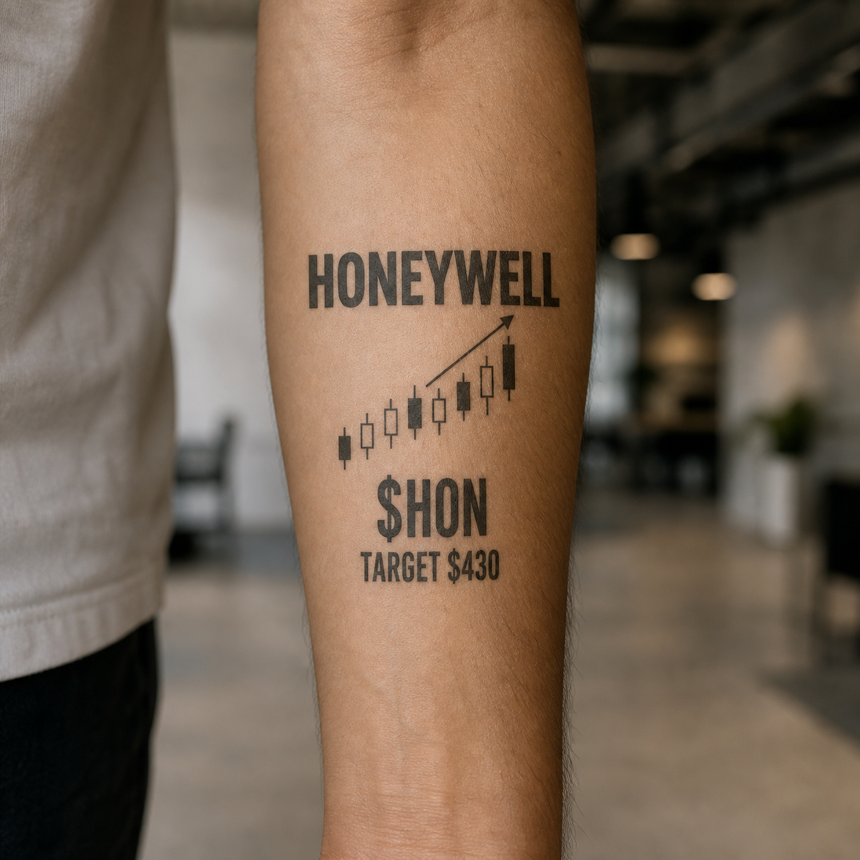 Honeywell HON Investor Temporary Tattoo