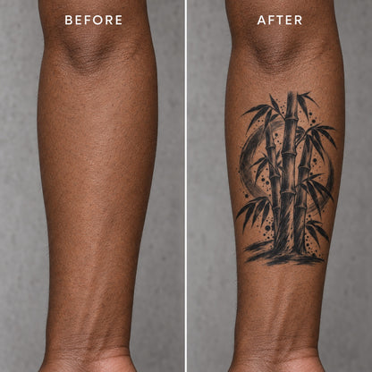 Japanese Minimalism Bamboo Wind Graphic Temporary Tattoo