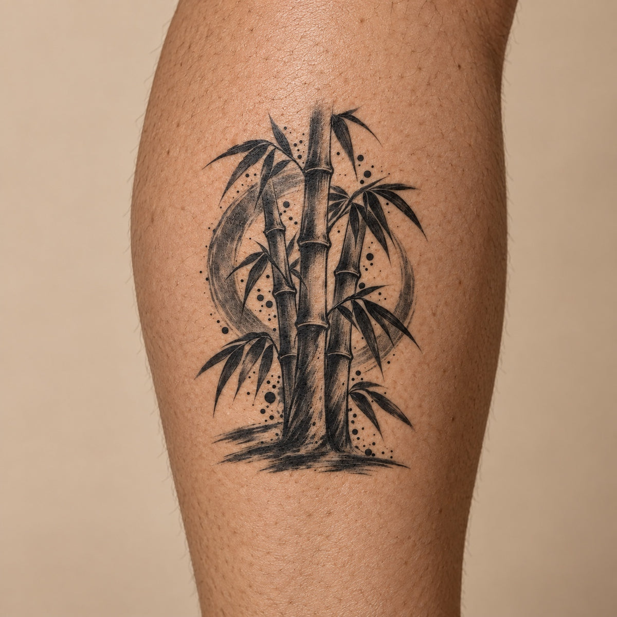 Japanese Minimalism Bamboo Wind Graphic Temporary Tattoo