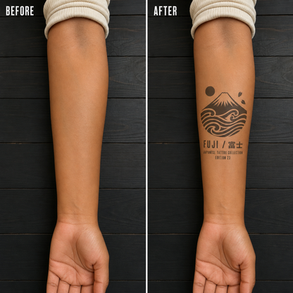 Ukiyo-e Fuji Wave Temporary Tattoo