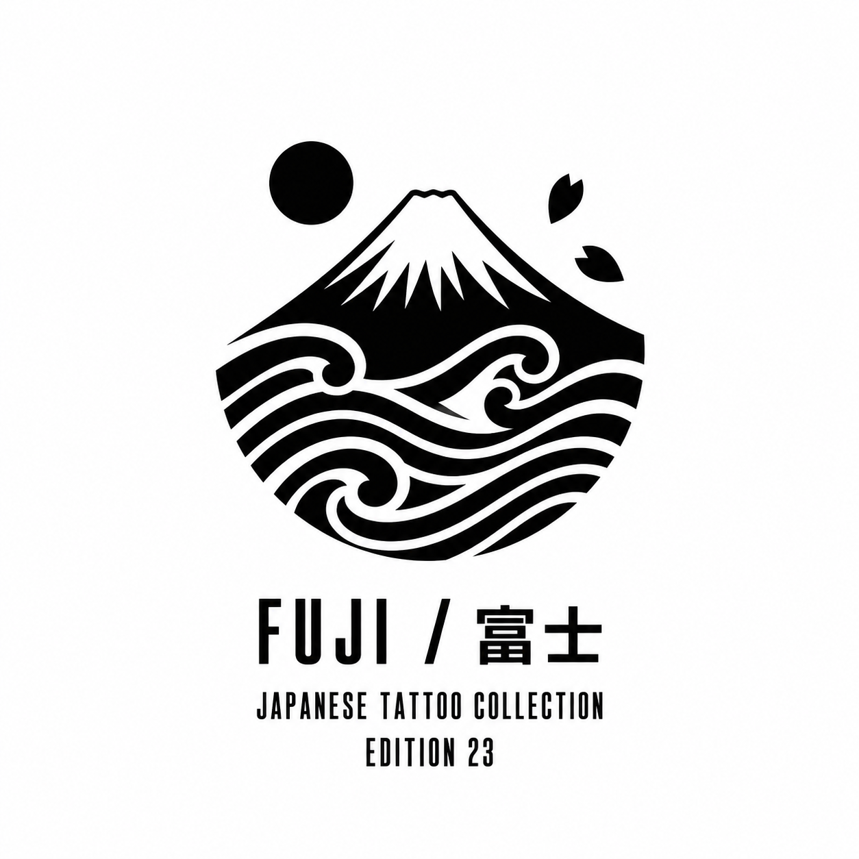 Ukiyo-e Fuji Wave Temporary Tattoo